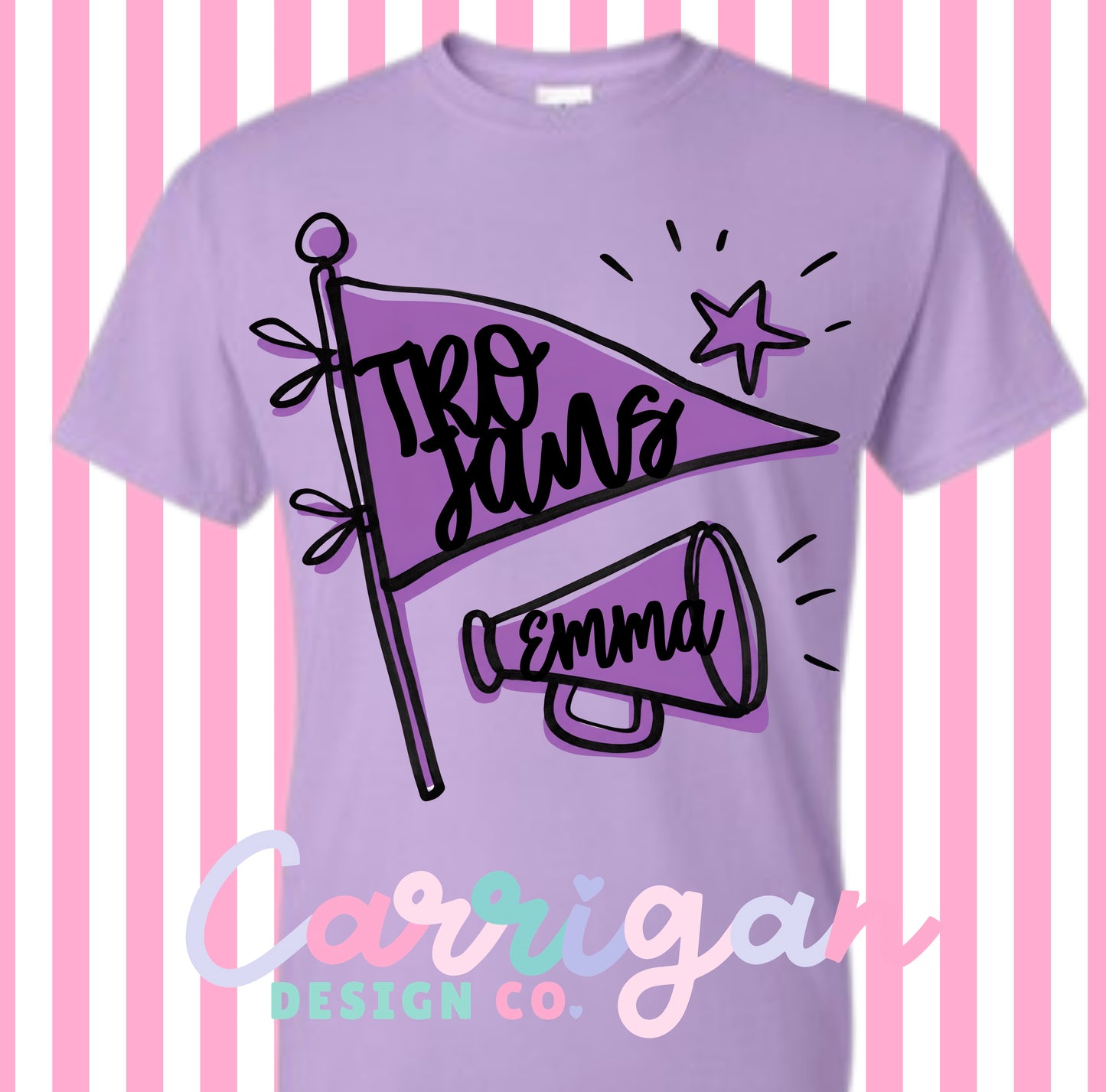 Trojans Tee - Custom Cheer (PREORDER ETA 10 DAYS)