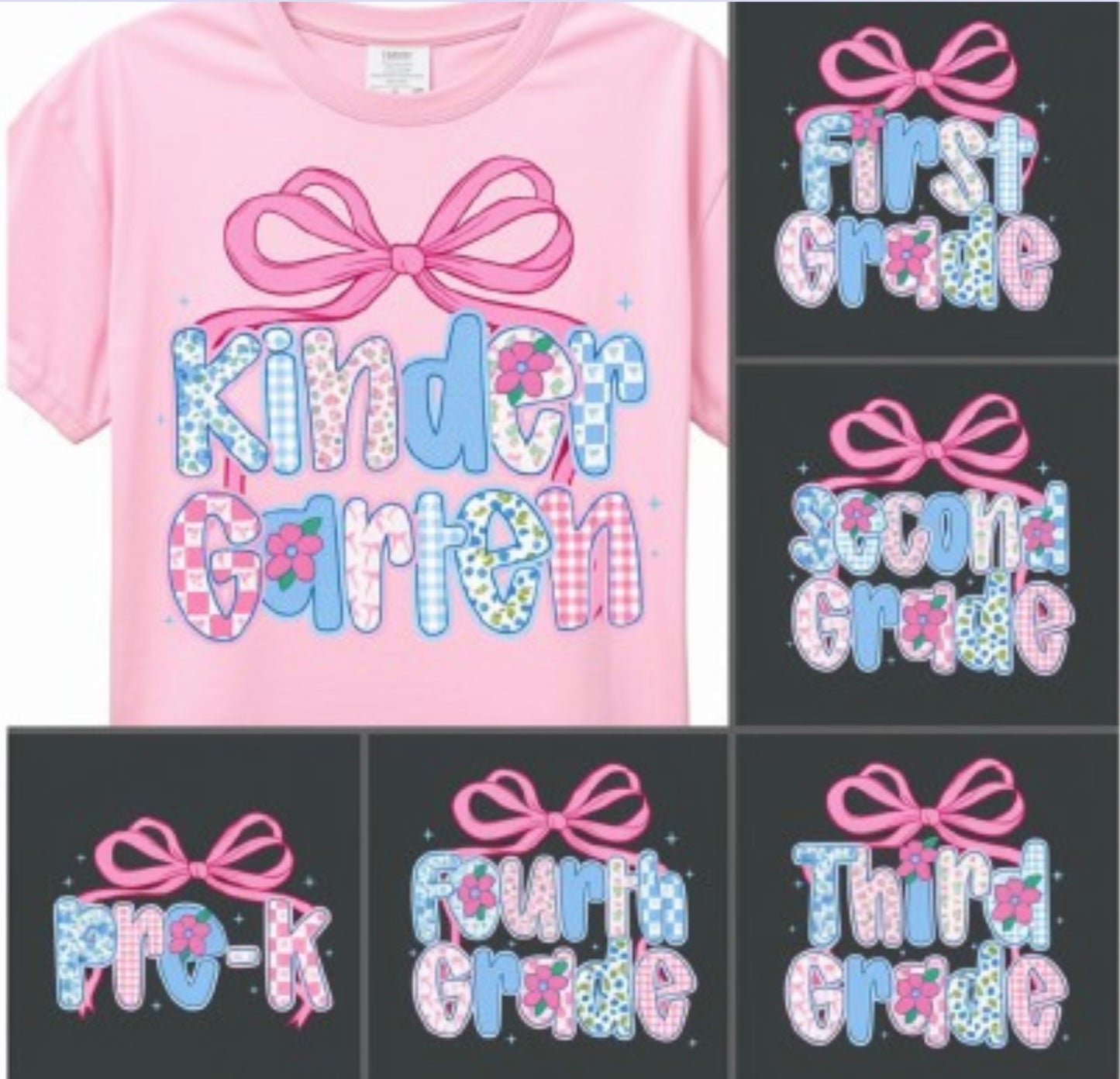 Floral Bow Grade Tee  (PREORDER ETA 10 DAYS)