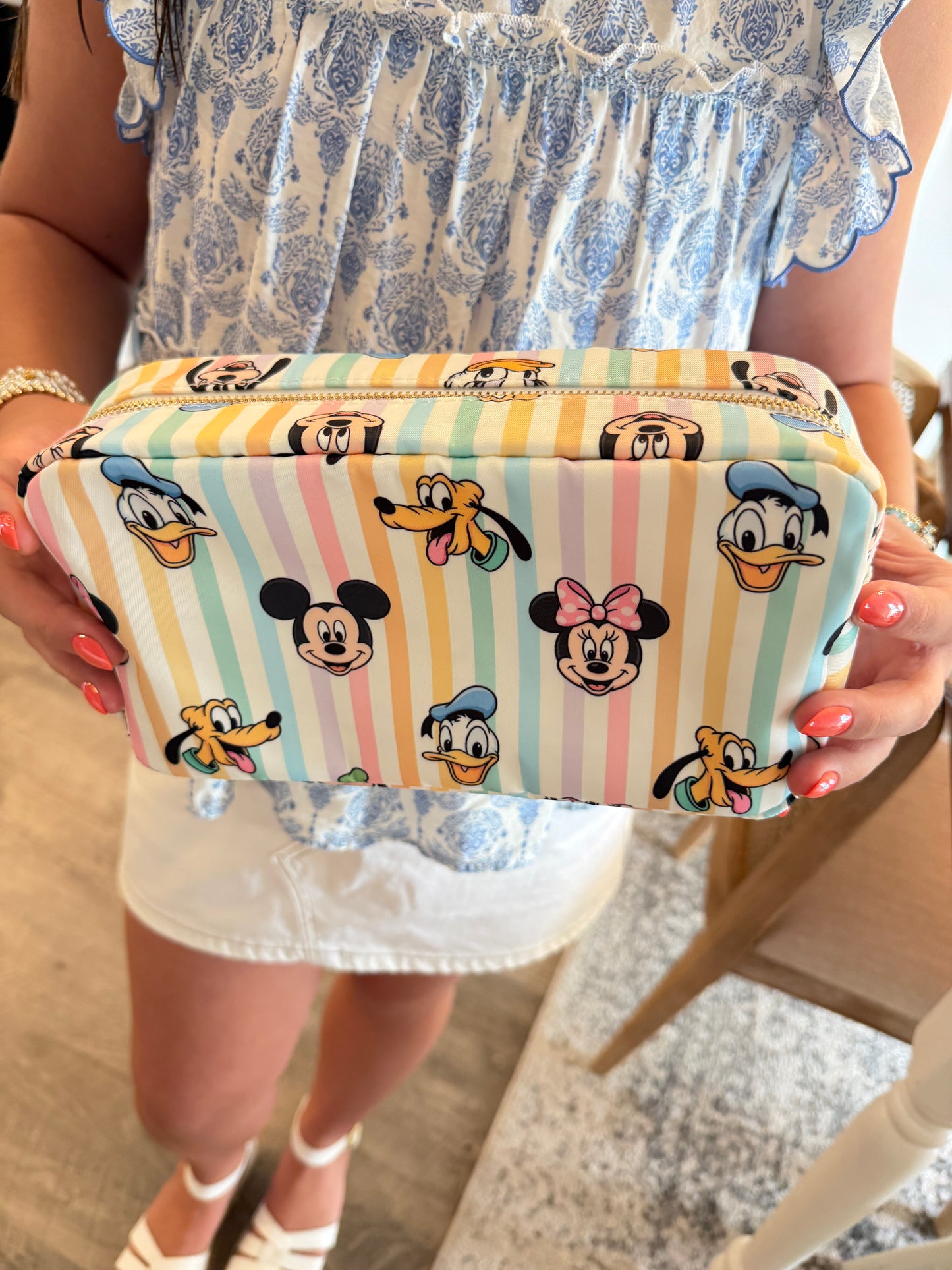 READY TO SHIP Nylon Zippered Bag - Rainbow Besties