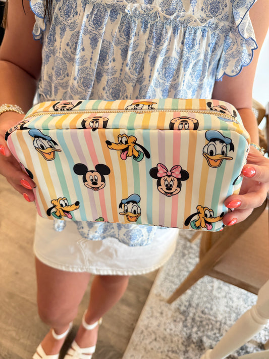 READY TO SHIP Nylon Zippered Bag - Rainbow Besties