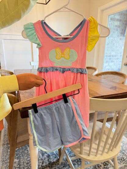 CONSIGNMENT ITEM: Mouse Colorblock Short Set 5/6 (NWT)