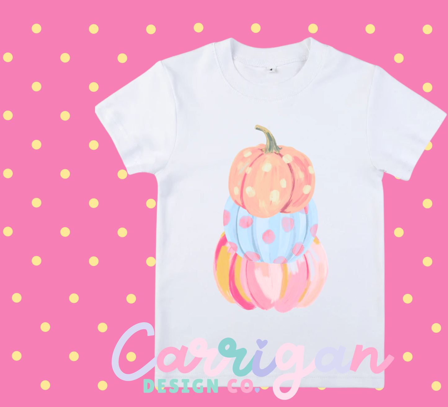 Watercolor Pumpkin Trio Tee  (PREORDER ETA 10 DAYS)