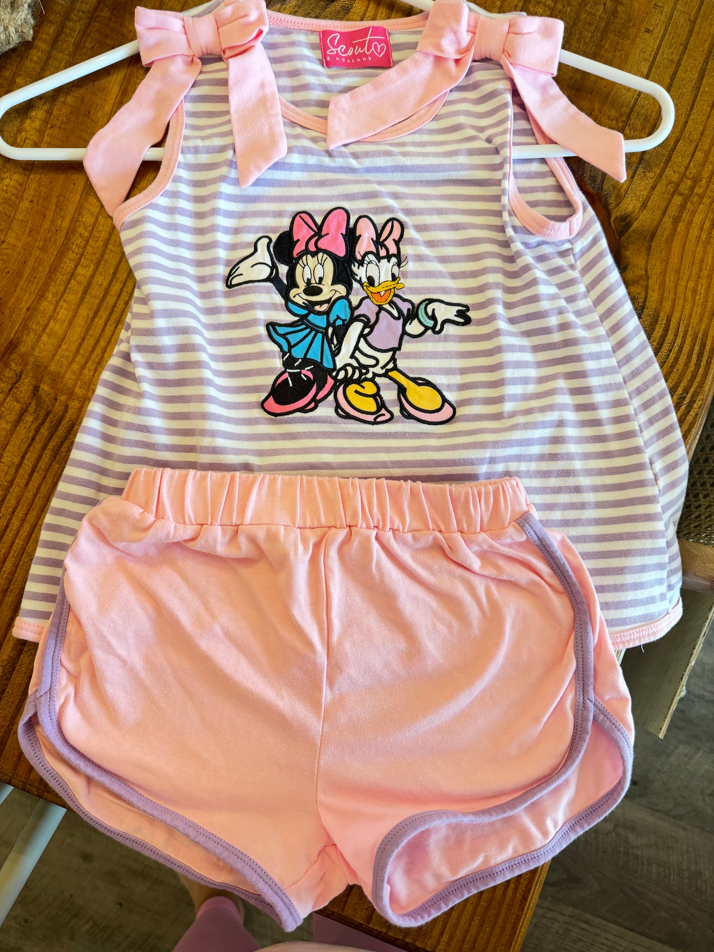 CONSIGNMENT ITEM: Magical Besties  Short Set SIZE 5/6 (Untreated spots on back of shorts)