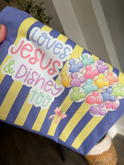 Loves Jesus and Disney Too Tee (PREORDER ETA 10 DAYS)